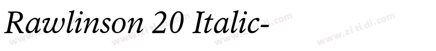 Rawlinson 20 Italic字体转换